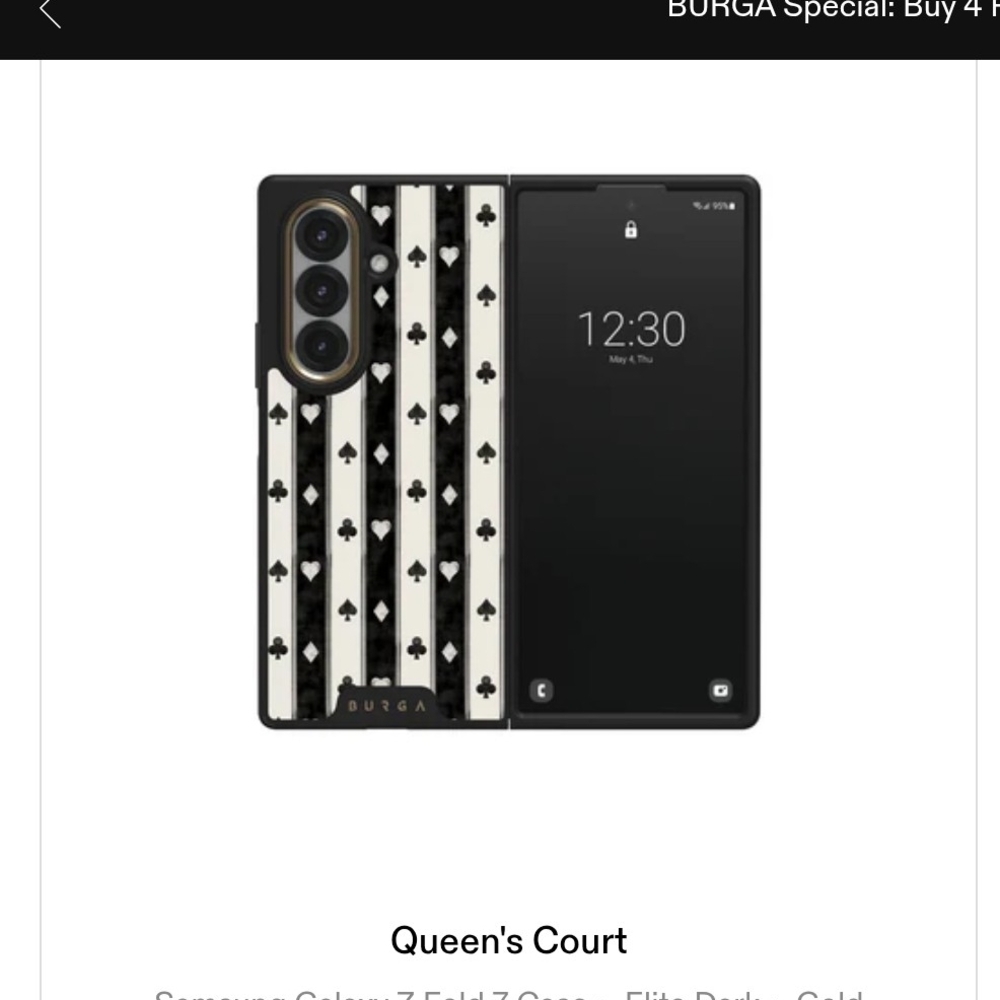 BURGA Samsung Galaxy Z Fold 7 Case - Black and White